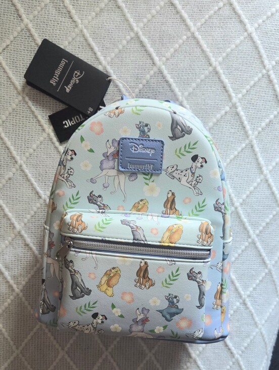 Loungefly Handbags - Loungefly Disney Dogs Floral Mini Backpack Blue